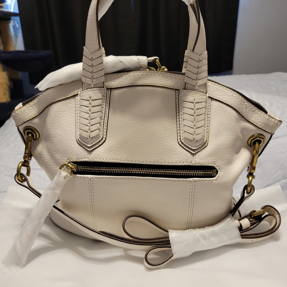 orYANY Handbags - Oryany NWOT! Cream  Cassie Pebbled Leather  Convertible Satchel